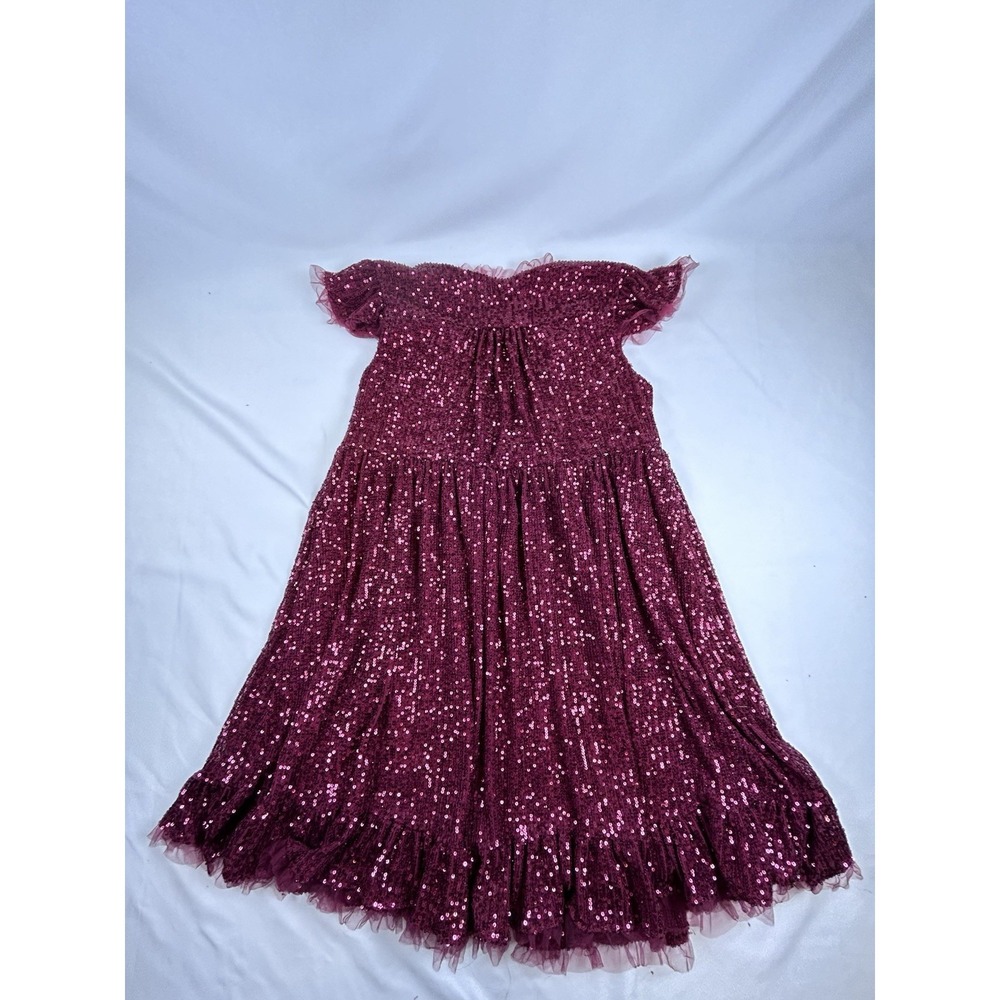 M by MNK Tulle Trimmed Sequin Babydoll Swing Party Dress Women's S Uptown Girl - Picture 5 of 12